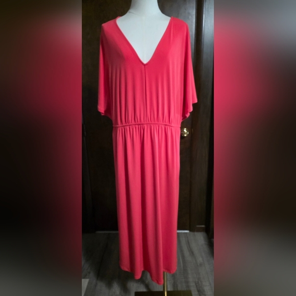 Lane Bryant Vibrant Melon Maxi Dress - Picture 1 of 8